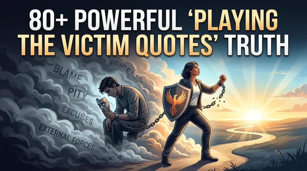 Playing The Victim Quotes