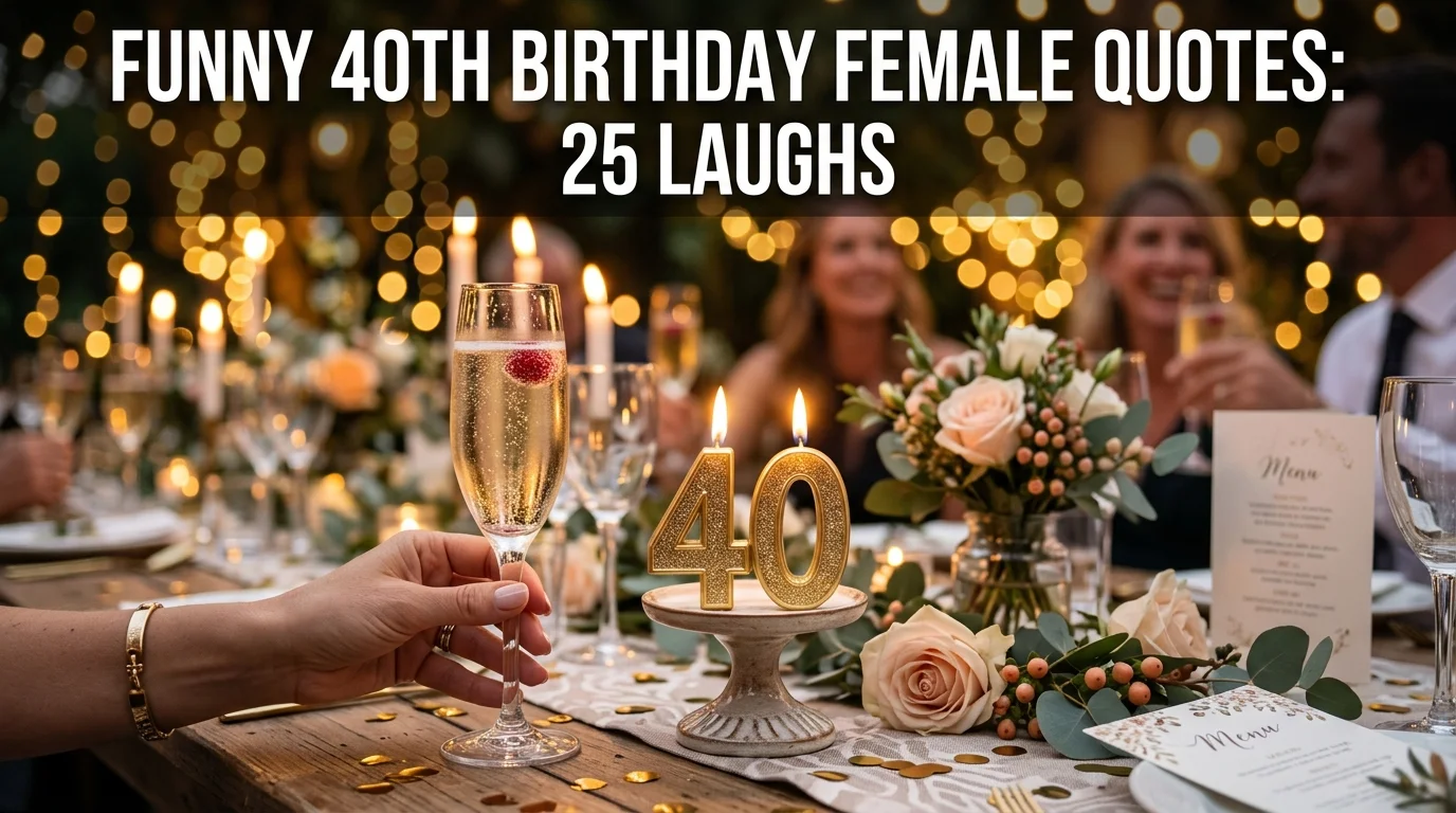 Funny 40Th Birthday Female Quotes