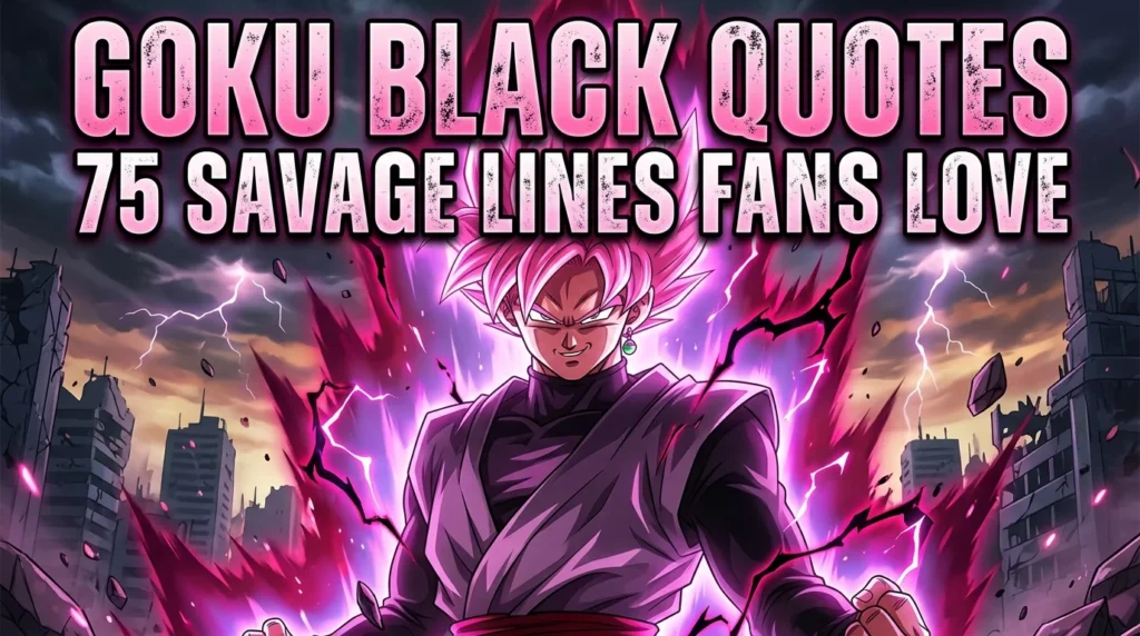 Goku Black Quotes