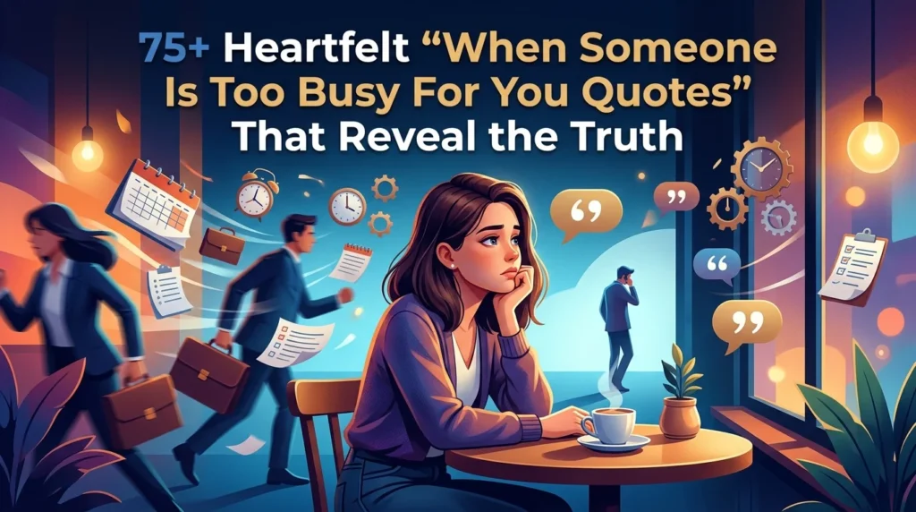 When Someone Is Too Busy For You Quotes